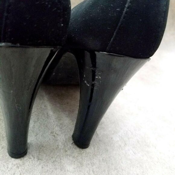 Unlisted Womens Sz 6 M Black Slip On 4" Heels Platform Pumps - Picture 7 of 11